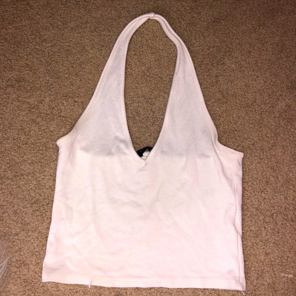 Brandy Melville White Halter Top